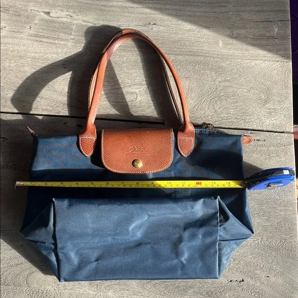 Vintage Longchamp Le Pliage “Shopping” Tote – Navy - Picture 13 of 15